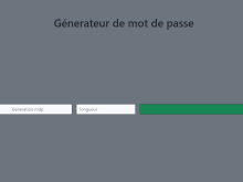 génerateur de mot de passe de Dimitri Talleu